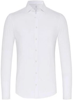Desoto Overhemd Strijkvrij Jersey Wit
