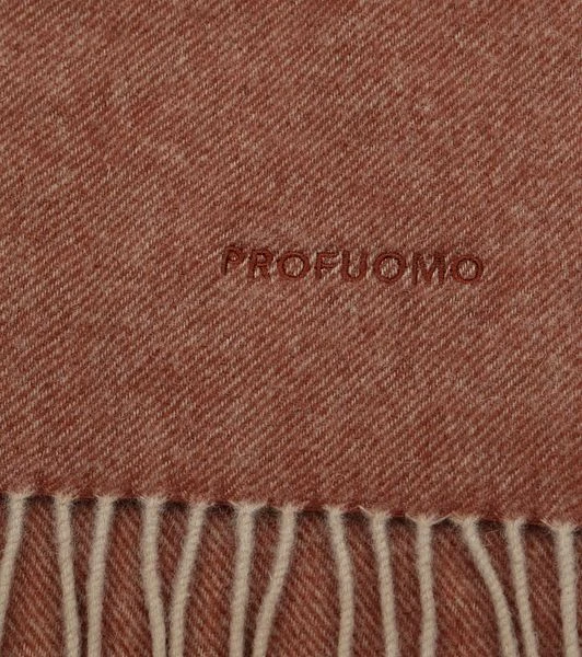 Profuomo Sjaal Lamswol Mahogany - Afbeelding 2