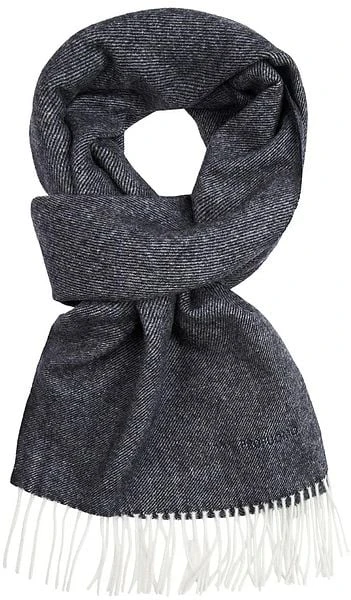 Profuomo Sjaal Lamswol Navy Blauw - Afbeelding 3