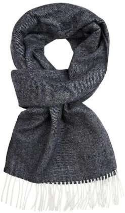 Profuomo Sjaal Lamswol Navy Blauw