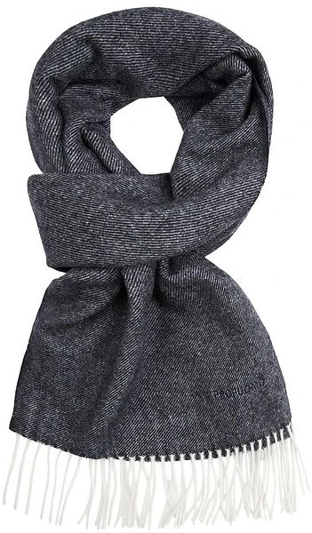 Profuomo Sjaal Lamswol Navy Blauw