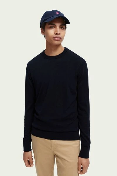 Scotch And Soda Trui Wol Navy - Afbeelding 2