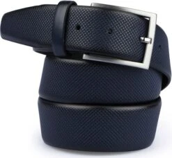 Suitable Riem Structuur Leer Navy