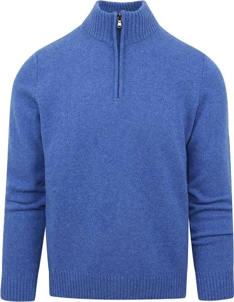 Suitable Half Zip Trui Wol Blend Blauw - Afbeelding 5