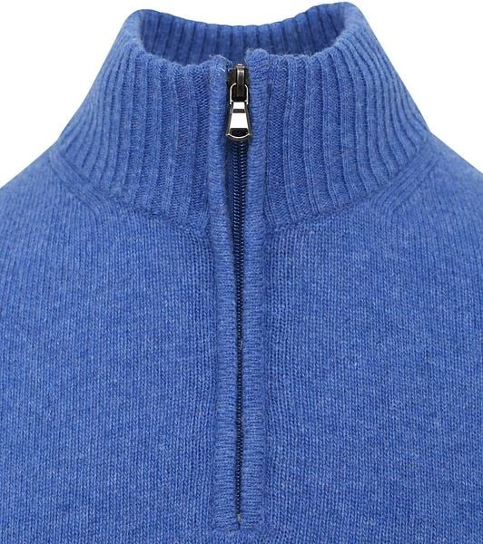 Suitable Half Zip Trui Wol Blend Blauw - Afbeelding 6