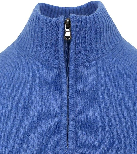 Suitable Half Zip Trui Wol Blend Blauw - Afbeelding 2