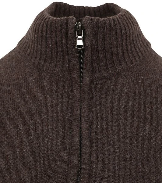 Suitable Half Zip Trui Wol Blend Bruin - Afbeelding 6