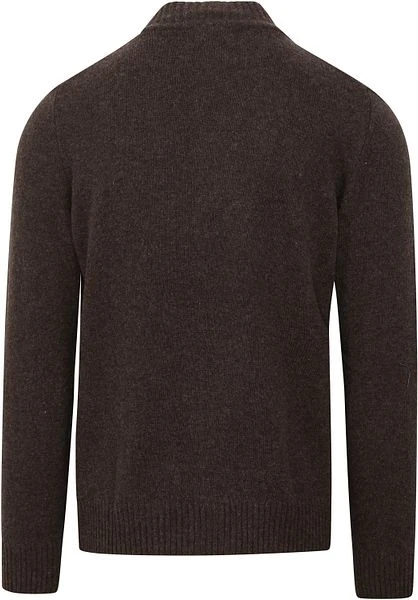 Suitable Half Zip Trui Wol Blend Bruin - Afbeelding 4