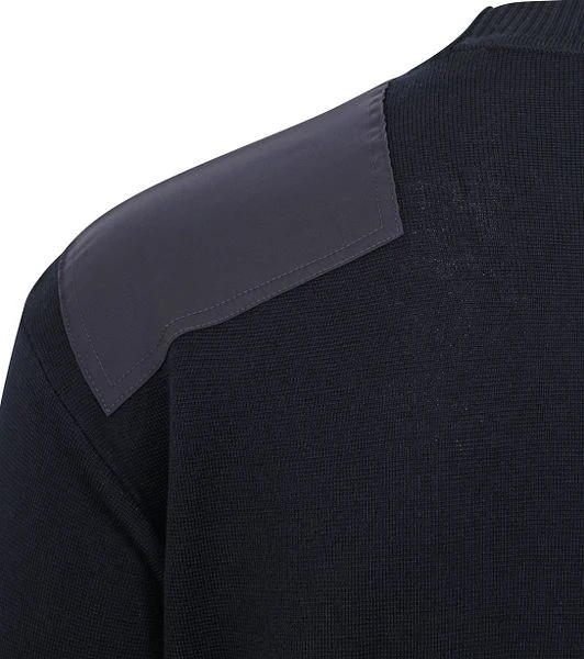 Scotch And Soda Trui Wol Schouderpatch Navy - Afbeelding 5