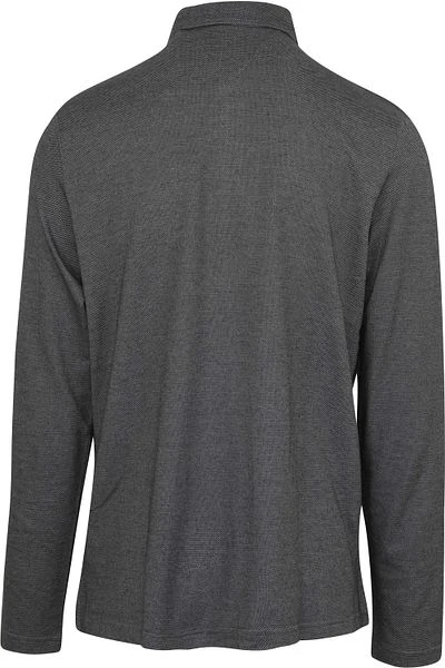 Brax Longsleeve Polo Melange Zwart - Afbeelding 4