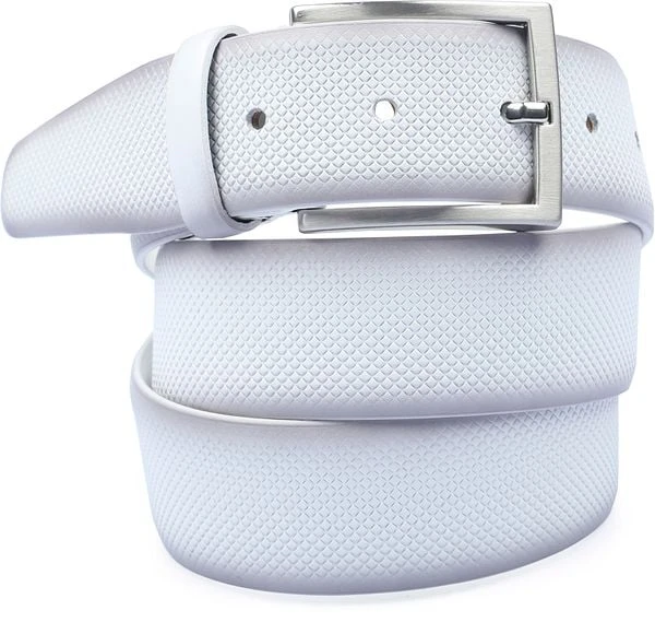 Suitable Riem Structuur Leer Wit - Afbeelding 4
