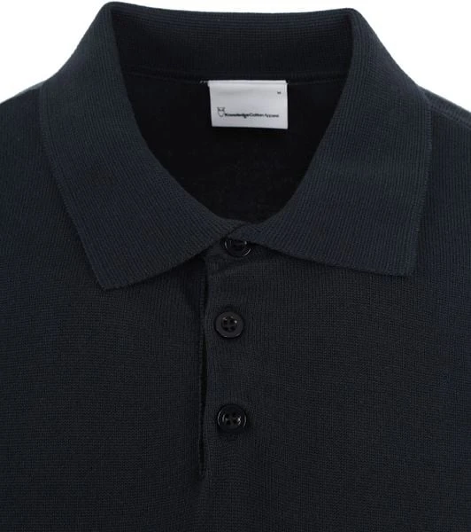 KnowledgeCotton Apparel Poloshirt Lange Mouwen Navy - Afbeelding 6