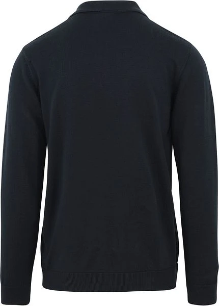 KnowledgeCotton Apparel Poloshirt Lange Mouwen Navy - Afbeelding 4