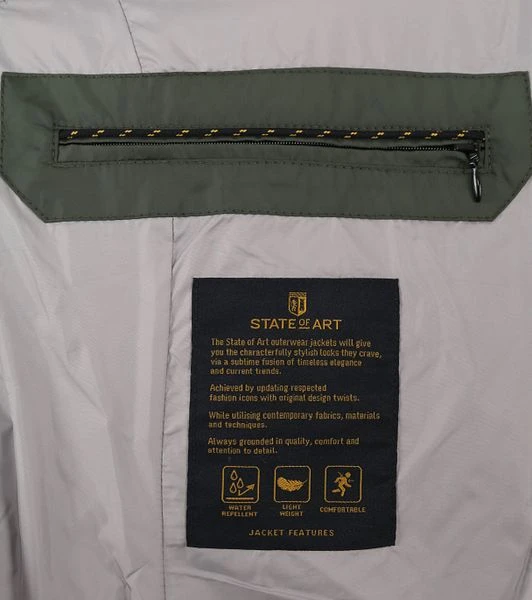 State Of Art Jas Plain Donkergroen - Afbeelding 6