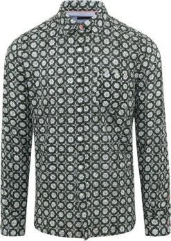 NZA Overhemd Huntly Groen Multicolour Blauw