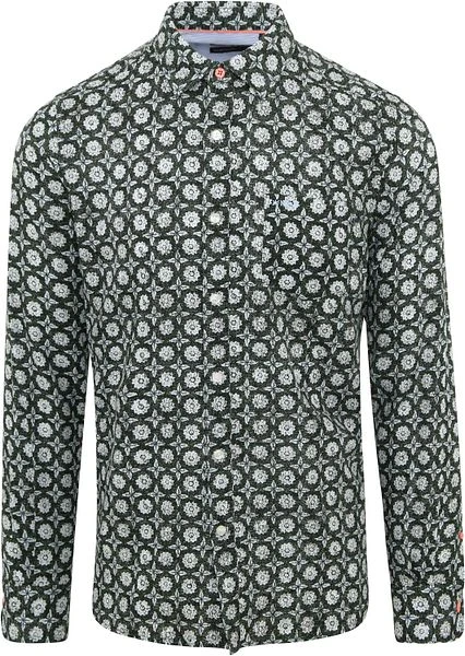 NZA Overhemd Huntly Groen Multicolour Blauw