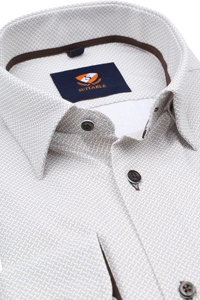 Suitable Overhemd 261-5 Beige Print - Afbeelding 2