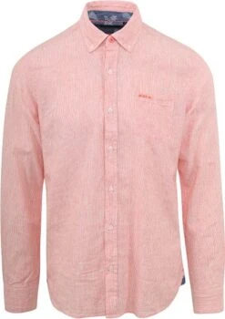 NZA Overhemd Rum Streep Roze