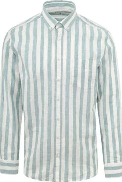 State Of Art Overhemd Strepen Mintgroen