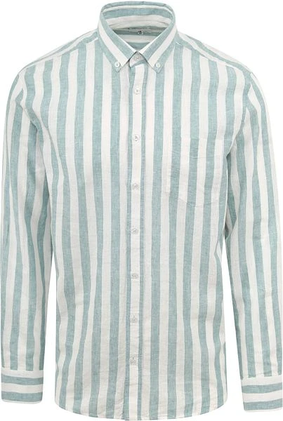 State Of Art Overhemd Strepen Mintgroen