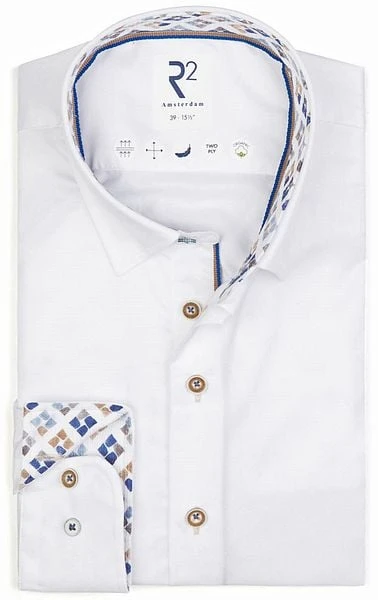 R2 Overhemd 2-Ply Wit - Afbeelding 4