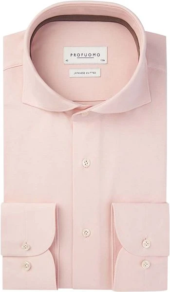 Profuomo Japanese Knitted Overhemd Roze - Afbeelding 3