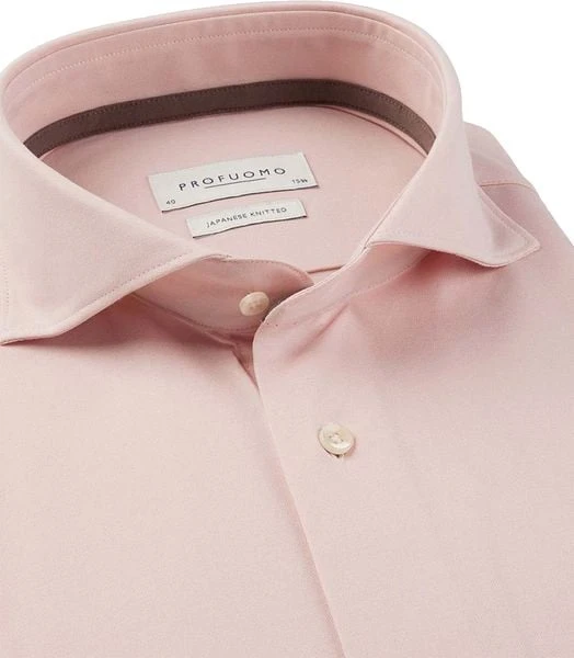 Profuomo Japanese Knitted Overhemd Roze - Afbeelding 4