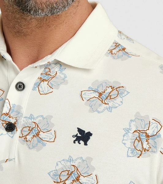 Vanguard Poloshirt Print Ecru - Afbeelding 6