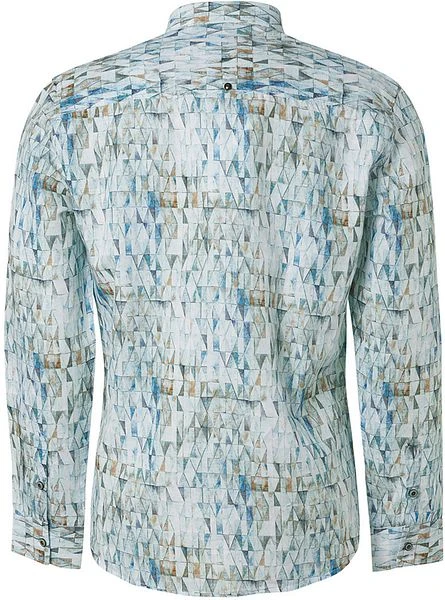 No-Excess No Excess Overhemd Print Aqua Blauw - Afbeelding 4
