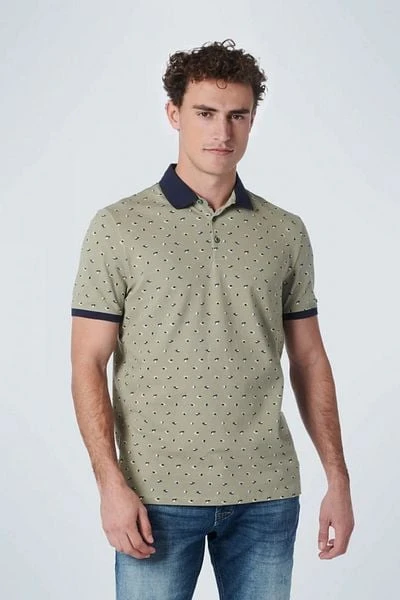 No-Excess No Excess Polo Print Groen - Afbeelding 6
