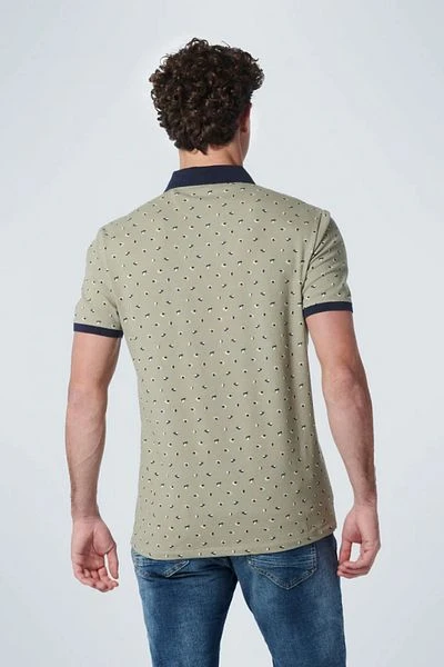 No-Excess No Excess Polo Print Groen - Afbeelding 3