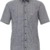 Casa Moda Overhemd Short Sleeve Zwart Geruit