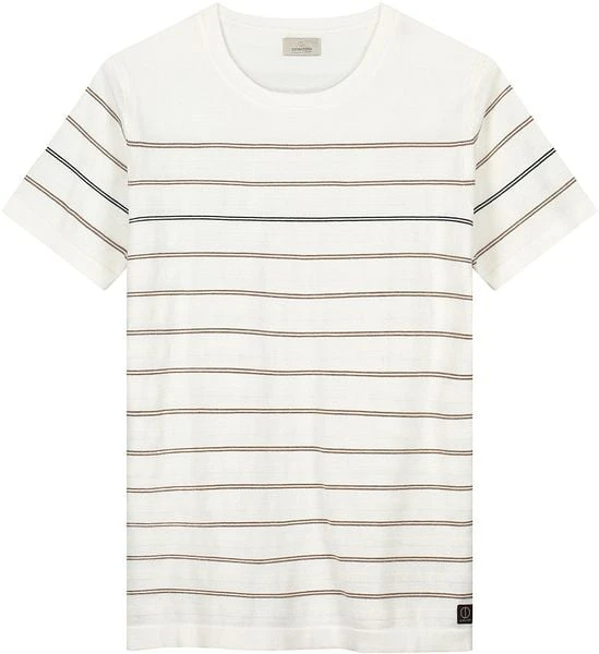 Dstrezzed Knitted T-shirt Strepen Ecru - Afbeelding 4