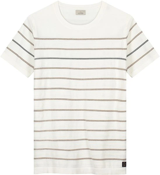 Dstrezzed Knitted T-shirt Strepen Ecru