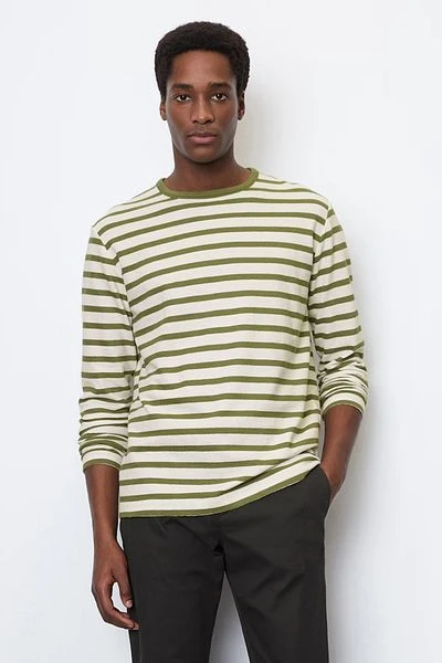 Marc O'Polo Trui Strepen Groen - Afbeelding 2