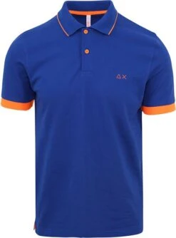 Sun68 Poloshirt Small Stripe Royal Blauw