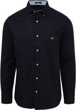 Gant Casual Overhemd Honeycomb Navy