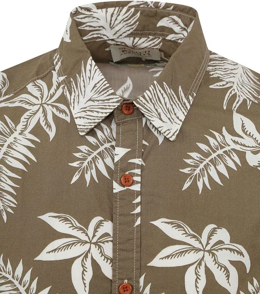 Scotch And Soda Shortsleeve Overhemd Print Groen - Afbeelding 4
