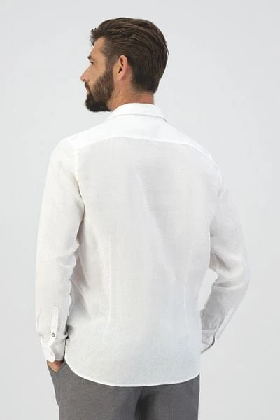 Dstrezzed Overhemd Jagger Linnen Wit - Afbeelding 6