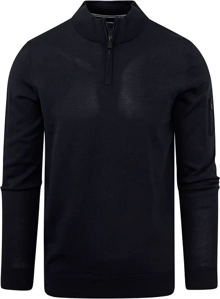 Suitable Half Zip Trui Donkerblauw