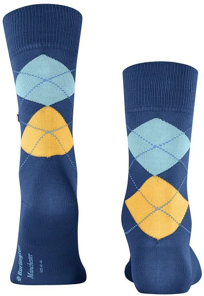 Burlington Manchester Sok Ruit Blauw 6051 - Afbeelding 3