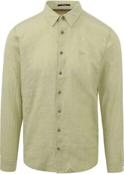 No-Excess No Excess Overhemd Linnen Groen