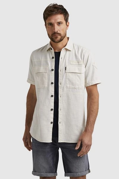 PME Legend Short Sleeve Overhemd Ecru - Afbeelding 2