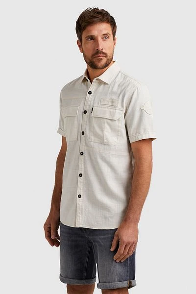 PME Legend Short Sleeve Overhemd Ecru - Afbeelding 3
