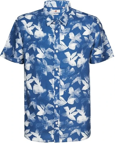 Petrol Short Sleeve Overhemd Bloemen Blauw - Afbeelding 3
