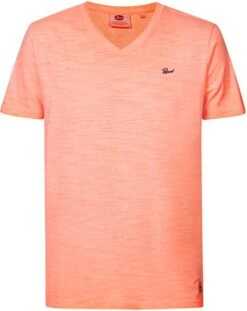 Petrol T-Shirt Melange Fel Oranje