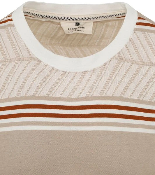 Anerkjendt Kikki T-shirt Strepen Beige - Afbeelding 2