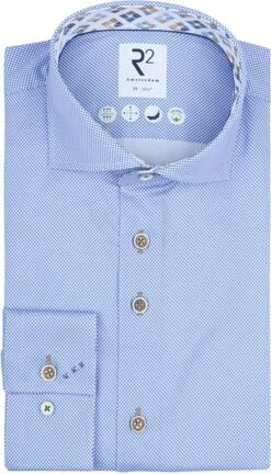 R2 Overhemd 2-Ply Lichtblauw