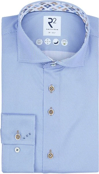 R2 Overhemd 2-Ply Lichtblauw