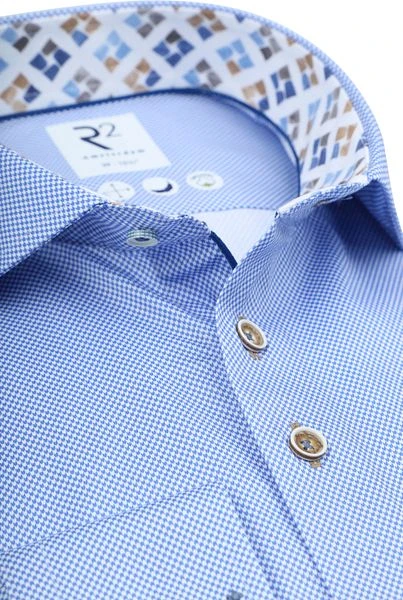 R2 Overhemd 2-Ply Lichtblauw - Afbeelding 2